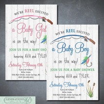 Fishing Themed Baby Shower Invitation for boy or girl/DIY/Digital File/Printable - $14.95