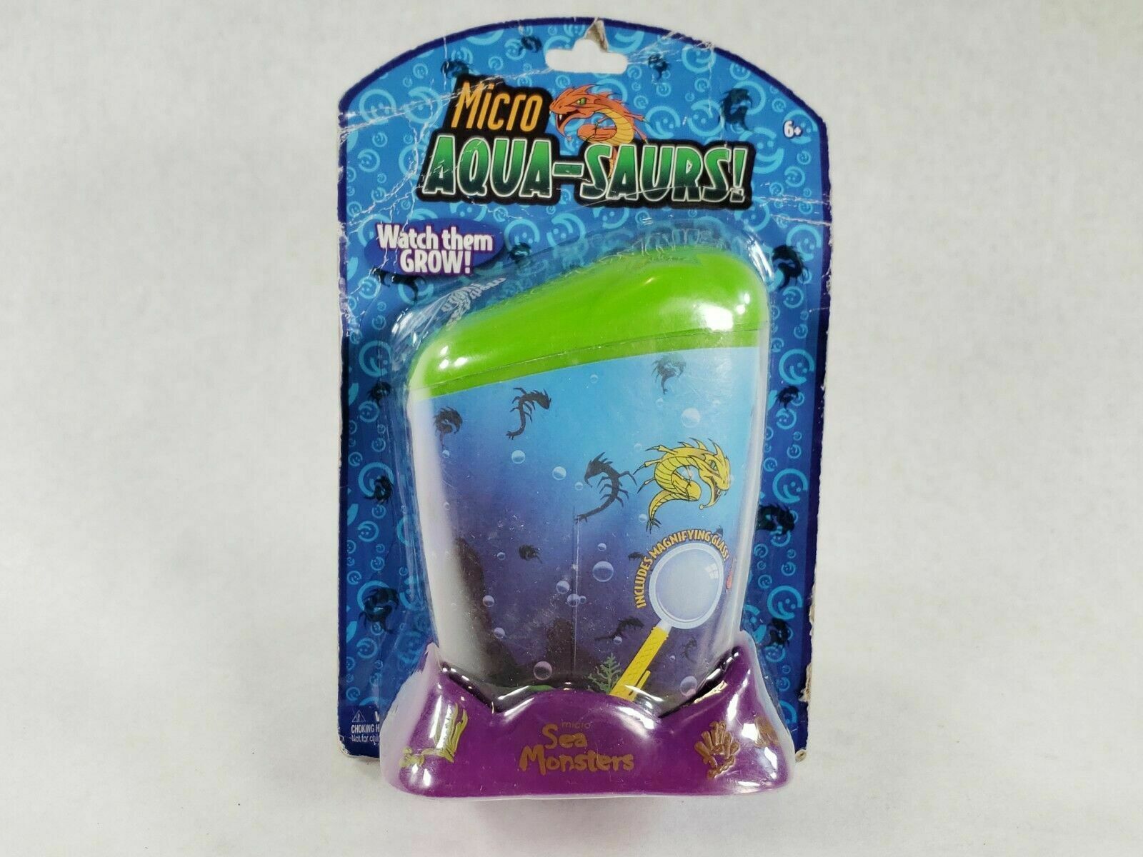Micro AQUA-SAURS! Watch them grow! Sea Monsters with Magnifying Glass Non-Toxic