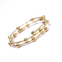 18K ROSE GOLD MAGICWIRE MULTI WIRES RING, ELASTIC WORKED, SPHERES, SNAKE image 1