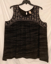Women&#39;s plus size sleeveless top 4X 28W 30W gray black pink Faded Glory - $5.00