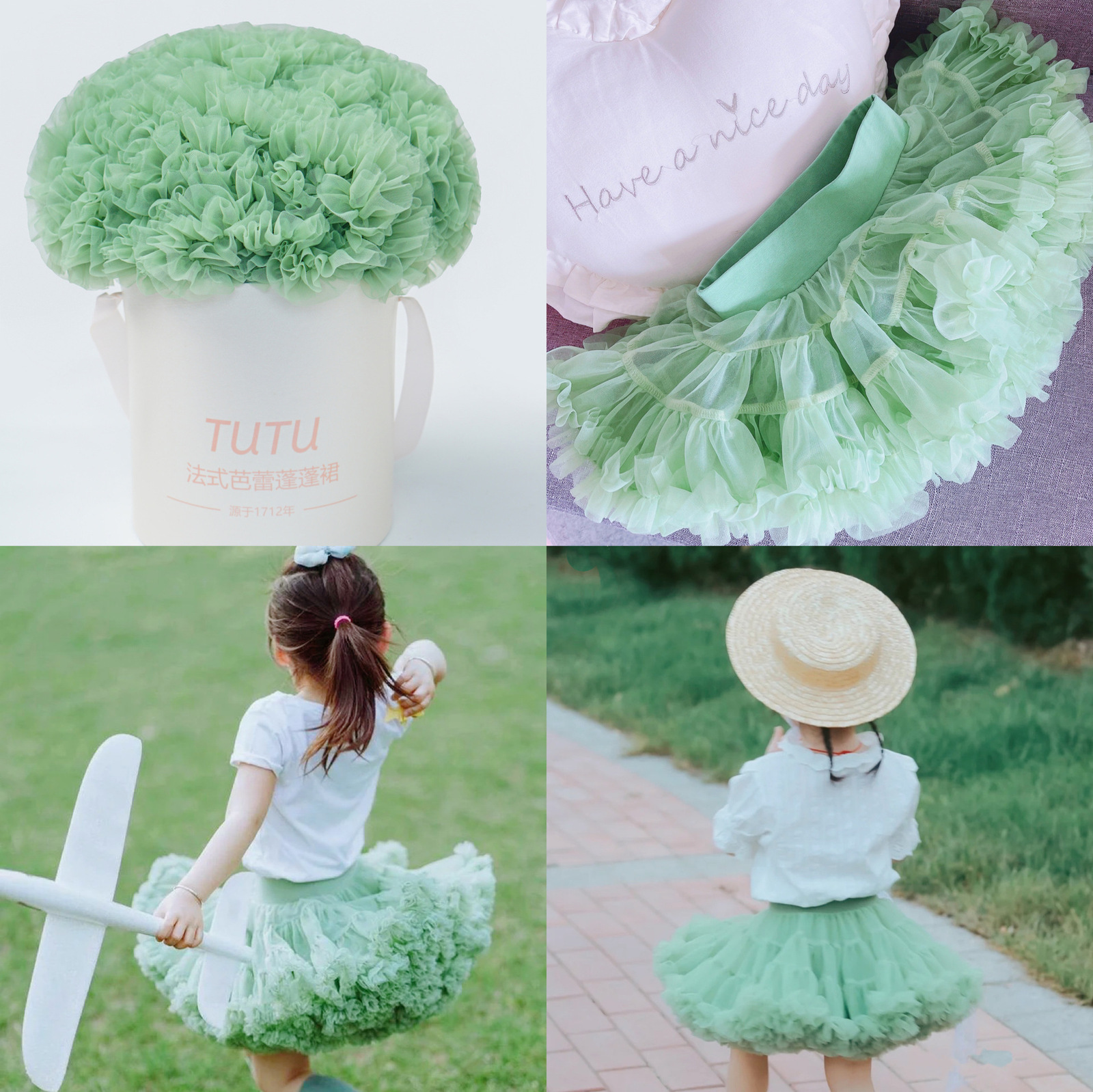 2 Generations Kids Girls TuTu Dress For Party Dance Princess  Tulle Mini Skirt