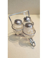 Vintage Glass 3 Piece Trivet Set with Stand Made In Hong Kong - $19.75