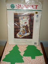 Sunset Santa's Bag Of Toys Stocking Cross Stitch Kit - $28.99