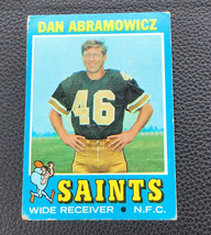 1971 Topps #90 Dan Abramowicz Saints Football Card - $4.94