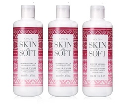 Avon Skin So Soft Winter Vanilla Creamy Body Wash 11.8 fl oz - 3 Pack - $26.99