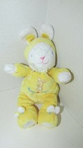 Carters Plush White yellow Bunny Hugs Rabbit slippers Stuffed Rattle baby toy - $29.69