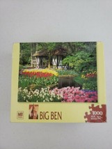 NEW SEALED Milton Bradley Big Ben Puzzle 1000 PC KEUKENHOF GARDENS, NETH... - $24.95