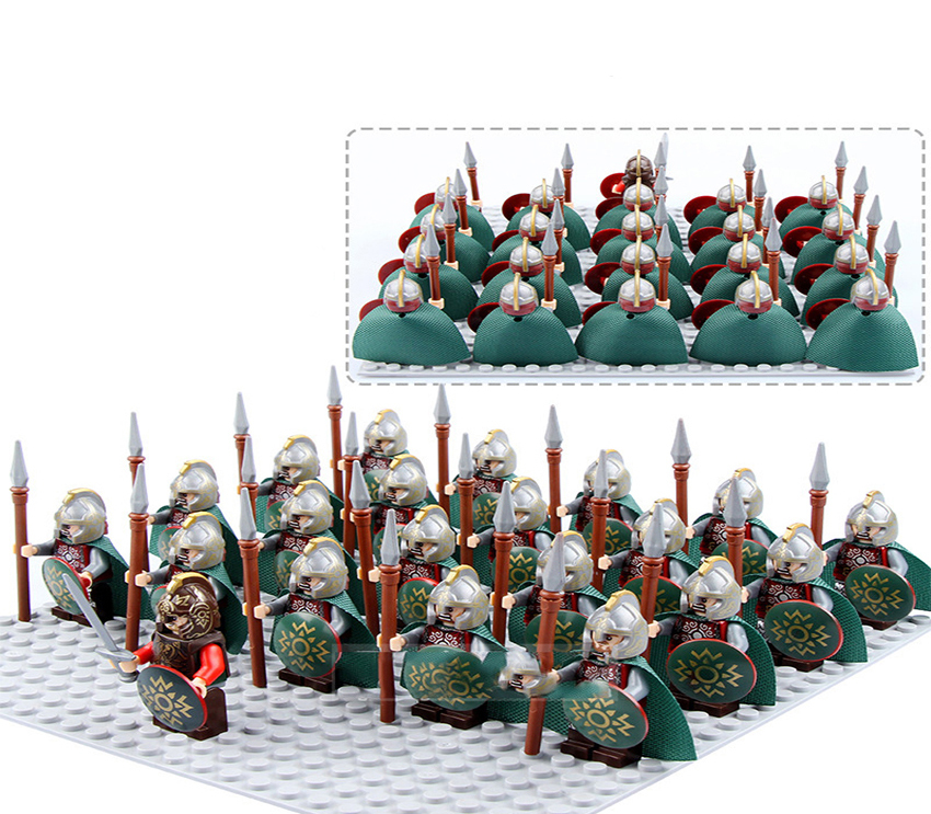 LOTR Rohan Royal Guard Heavy Cavalry with Long Swords Shield Army Set 21 Minifig