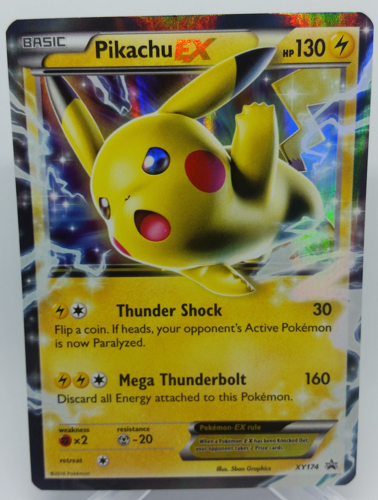 Pikachu EX xy174 Rare HoloFoil Pokemon Card LP XY Promo Set Lightly ...