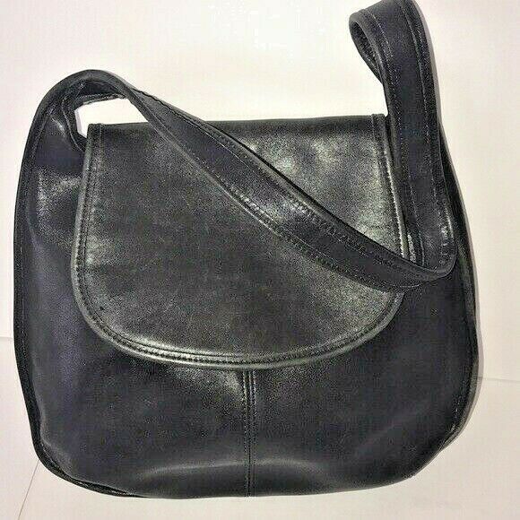 Vintage Coach Ergo Hobo Saddlebag Black #9029 Purse - Women's Bags ...