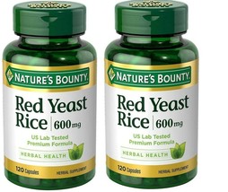 Nature&#39;s Bounty Red Yeast Rice 600 MG. 120 Capsules. (pack of 2) - $21.99