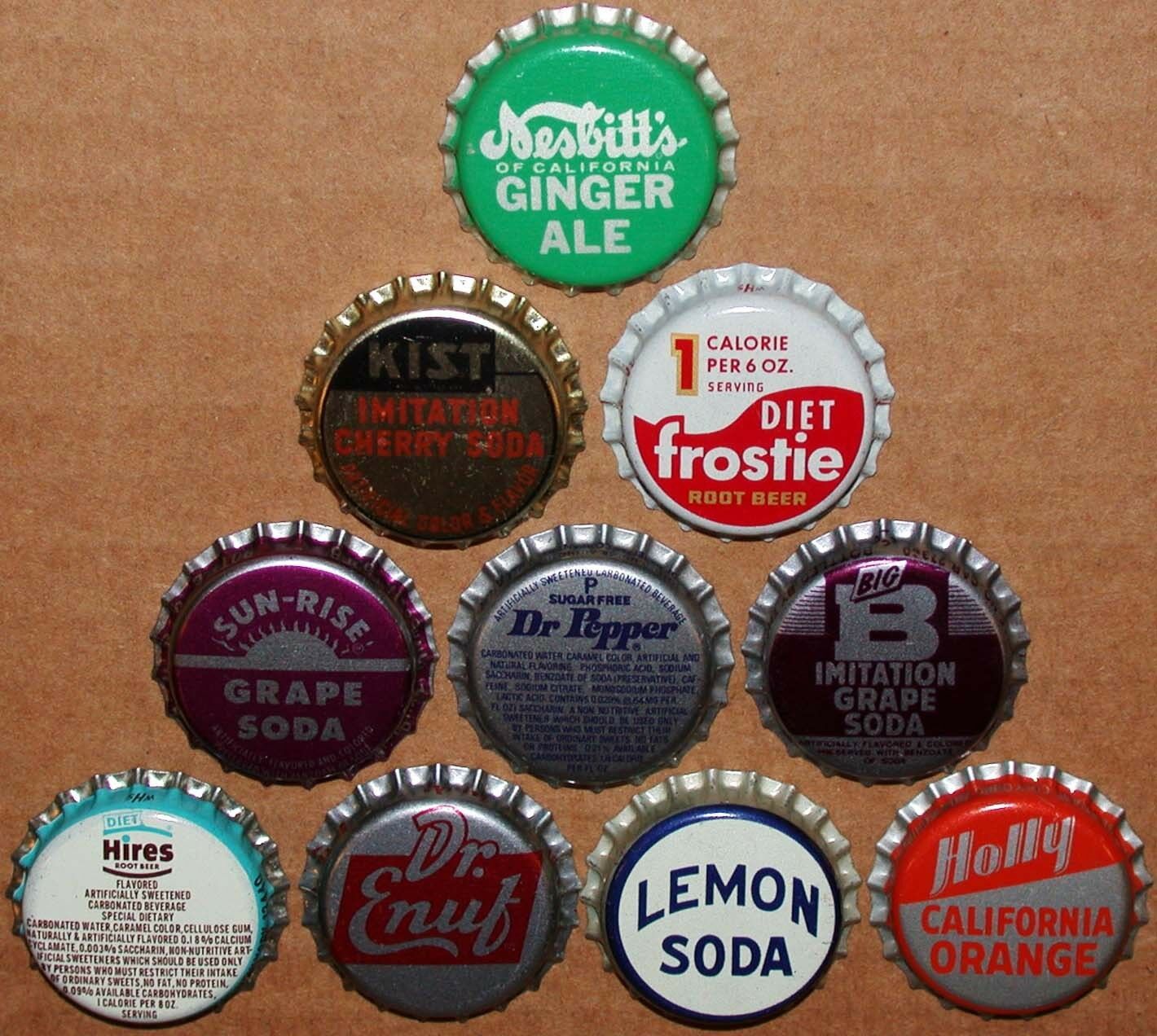 Vintage soda pop bottle caps Lot of 100 ALL UNUSED ORIGINALS over 75 ...