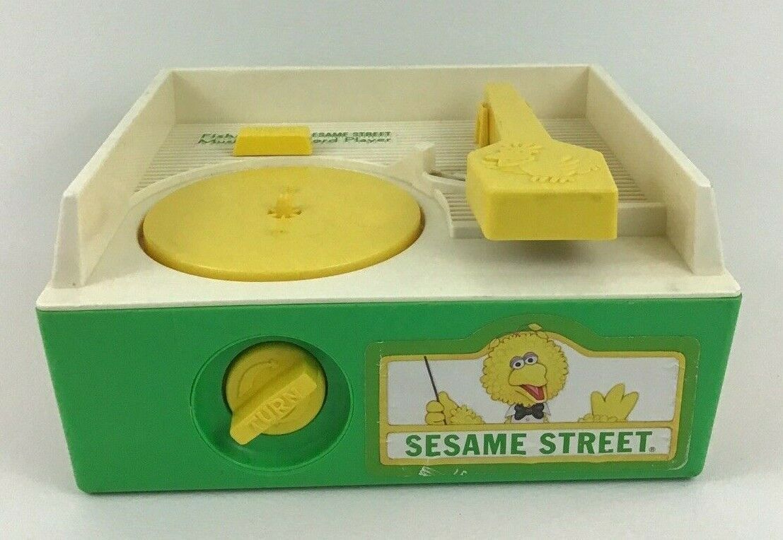 Fisher Price Sesame Street Music Box Record Player Complete 5 Discs ...