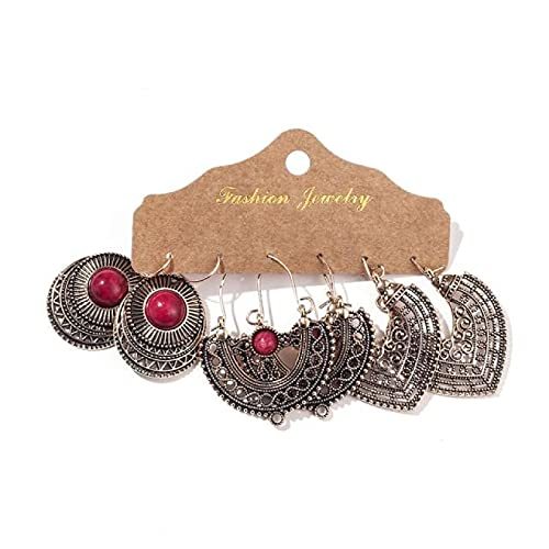 Bundles of Vintage Ethnic Boho Earrings for Women Female 2021 Trendy Drop Earrin