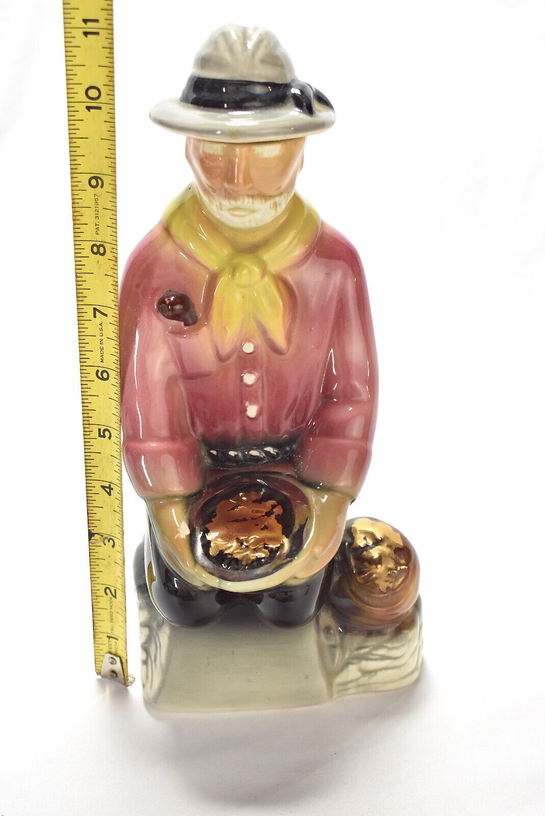 Vintage EZRA BROOKS Bourbon Whiskey Decanter Gold Rush Miner Heritage ...