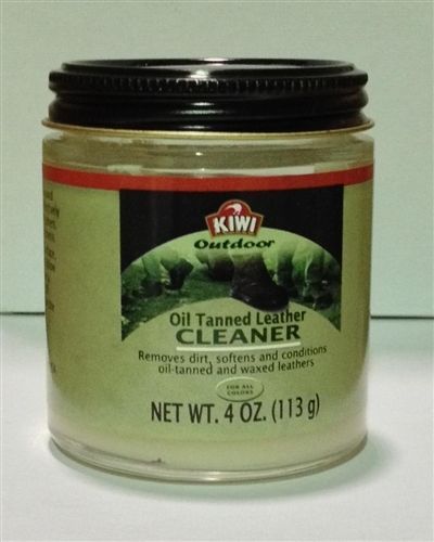 NEW OIL-TANNED LEATHER CLEANER Kiwi Outdoor for All Colors 4 oz. Waxed Leathers