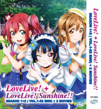 Love Live! (season 1+2) Vol.1-52 end + Movie + Sunshine! DVD (English Subtitle)
