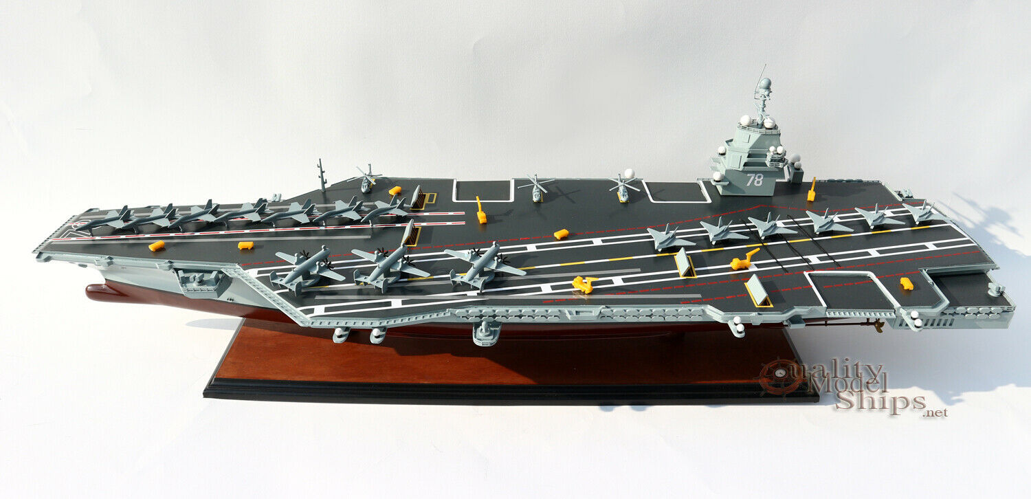 USS Gerald R. Ford CVN 78 Aircraft Carrier - Handcrafted Model Scale 1/ ...