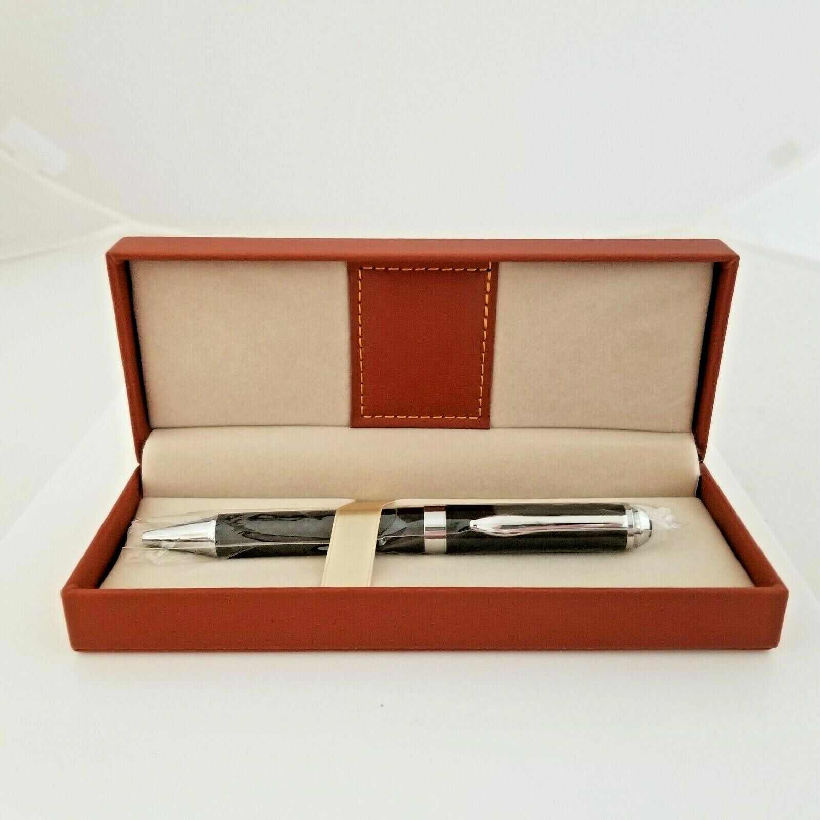 Executive Ballpoint Pen and Brown Leather Presentation/Gift Box (Parker