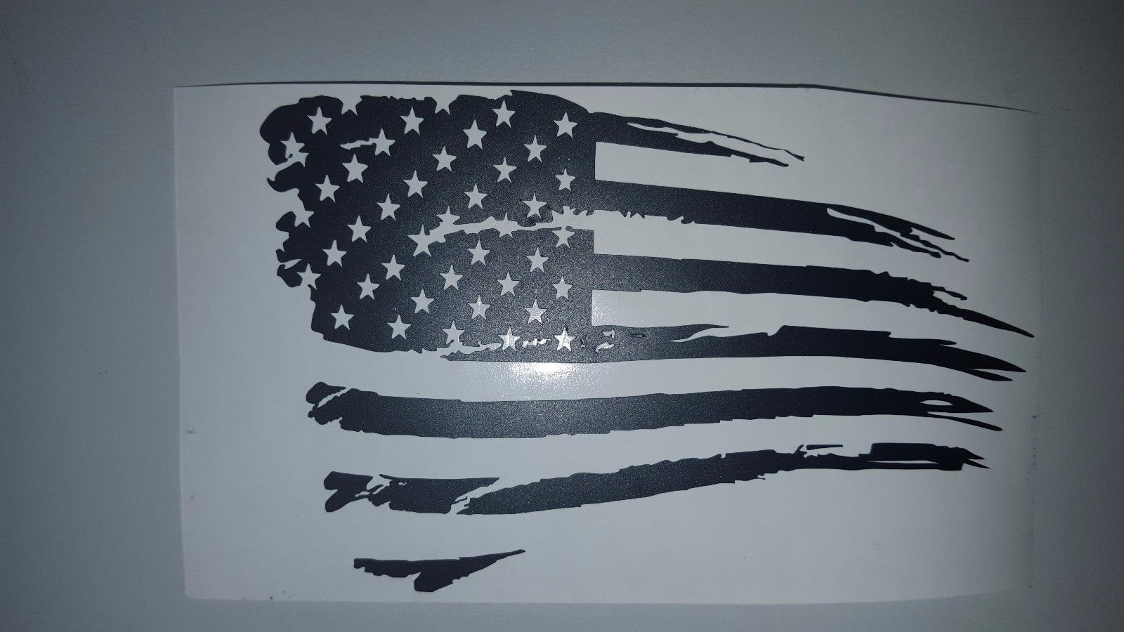 Jeep Wrangler Decal Tattered Distressed USA American Flag Made In The ...