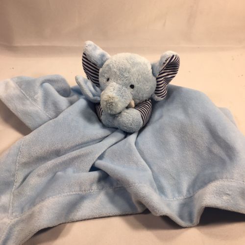 Carter's blue elephant security blanket best sale