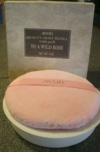 Vintage New Sealed Avon To A Wild Rose Beauty Dust 6 Oz Refill And Pink Puff - $17.42