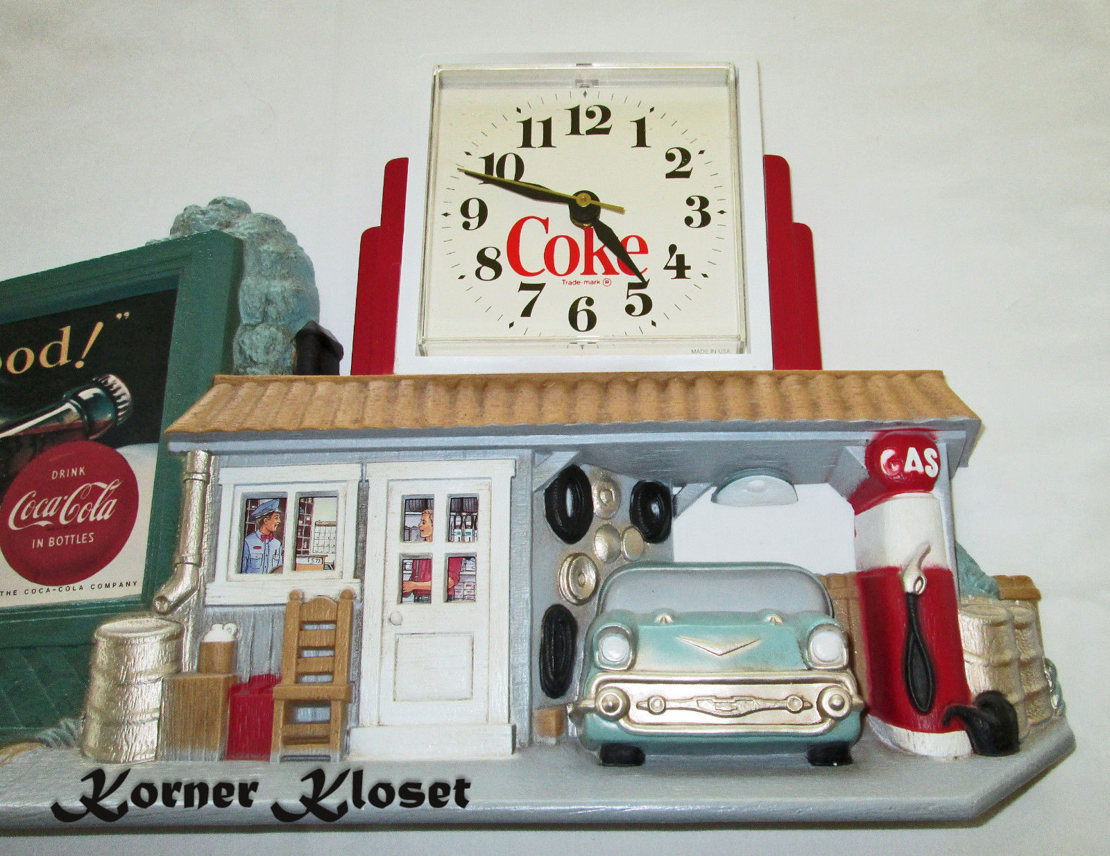 Dollhouse Miniature 1950/'s Retro Route 66 Diner Clock