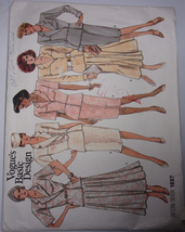 Vogue Misses’ Top &amp; Skirt Size 8-12 #1697 - $8.99