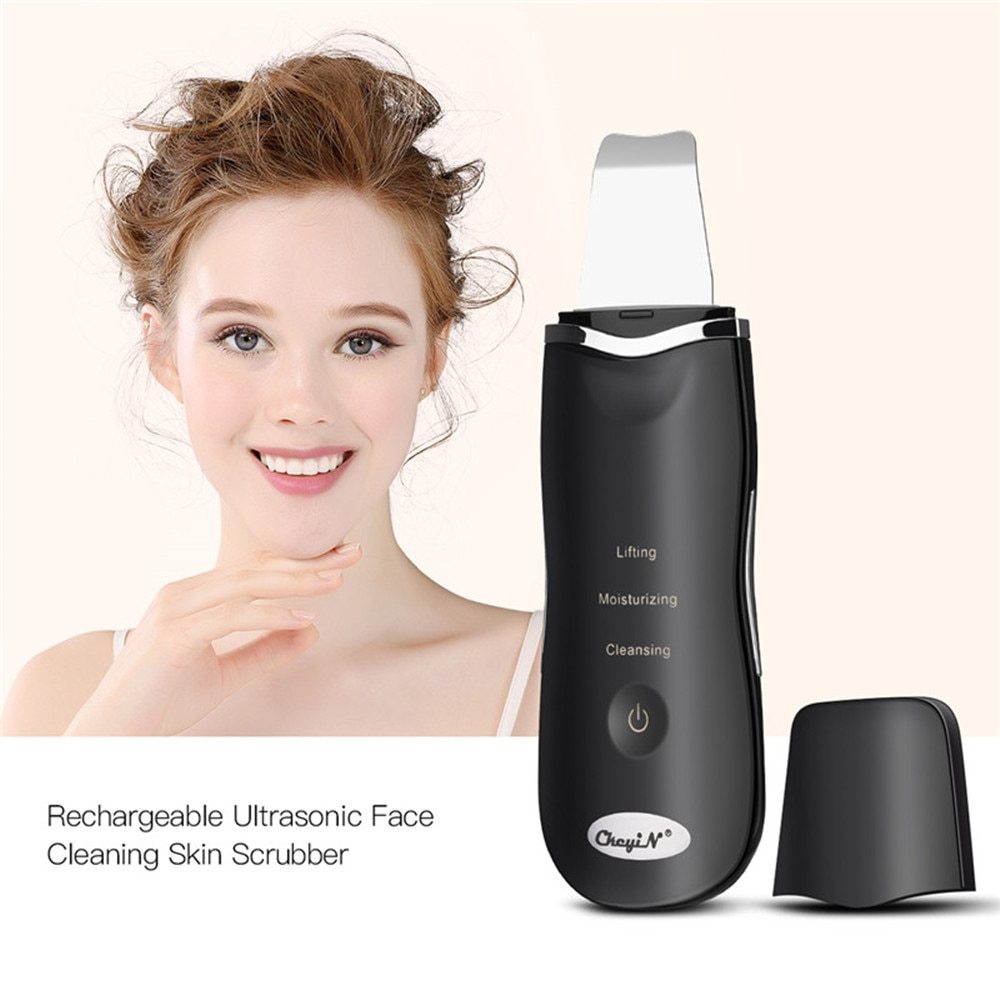 Ultrasonic Deep Cleansing Skin Scrubber Black Head Remover Rechargeable Scrubber Home Skin