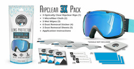 NEW RIPCLEAR SPHERICAL LENS PROTECTOR SIZE SMALL 3 RIP PACK FOR SKI GOGGLES - $18.69