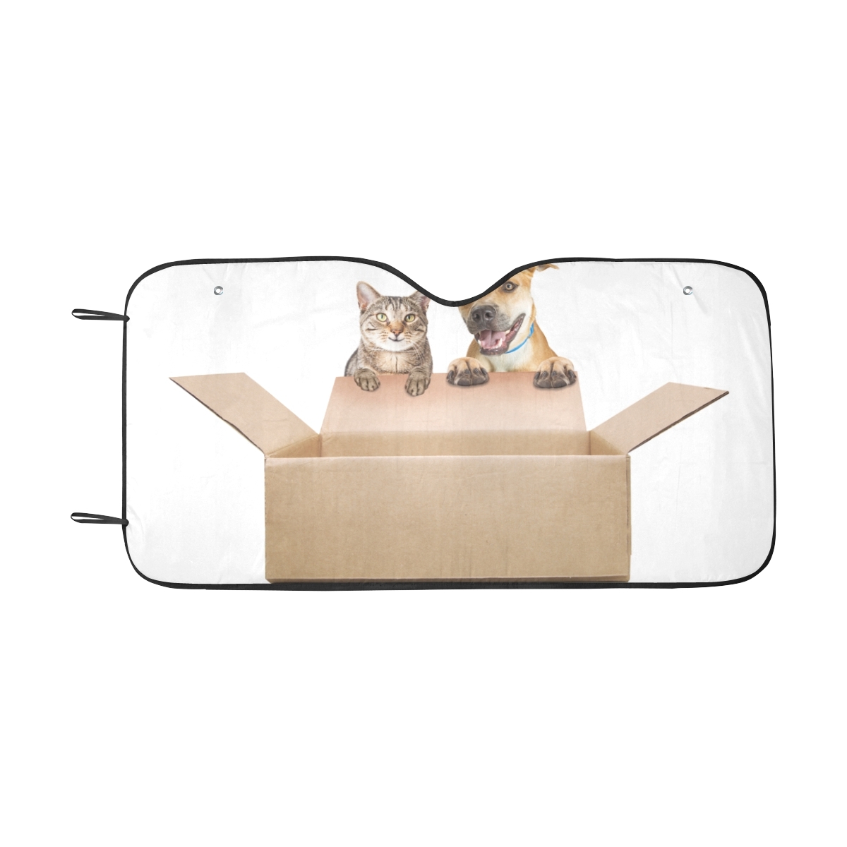 Sun Shades Car Windshield Naughty Cardboard Cat Fun Pattern Car Sun
