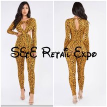 Leopard Print Jumpsuit With Open Sides - £29.87 GBP