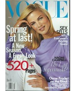 VOGUE MARCH 1999 CAROLYN MURPHY;520+pages;Sex Sells-GUCCI;Spring Fashion... - $24.99
