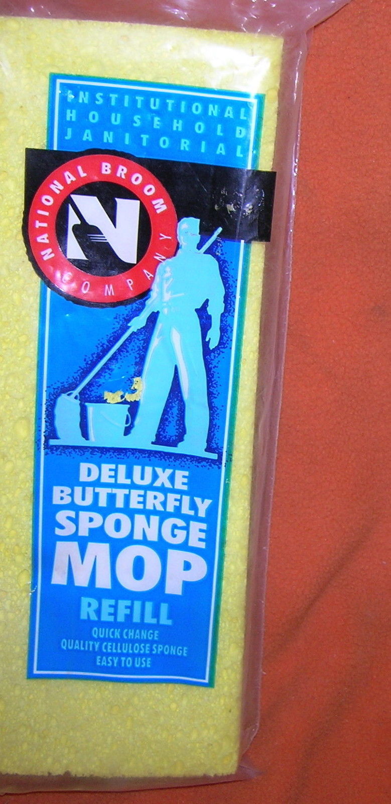 National Broom Co. Deluxe Butterfly Sponge Mop Refill 00262 UPC