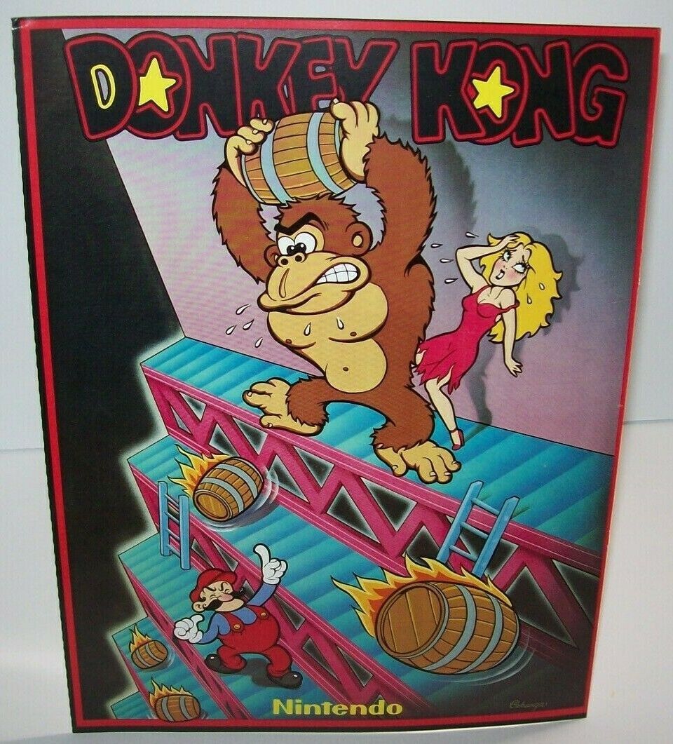 Donkey Kong Arcade FLYER Original Nintendo Video Game 1981 Retro ...