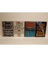 Lot of 4 Tom Clancy Books - Clear and Present Danger - Rainbow Six - Wit... - $19.75