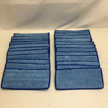 24-PACK Microfiber Wet Mop Pad 11&quot; x 5&quot; Refill Washable Hook and Loop Blue - $35.99