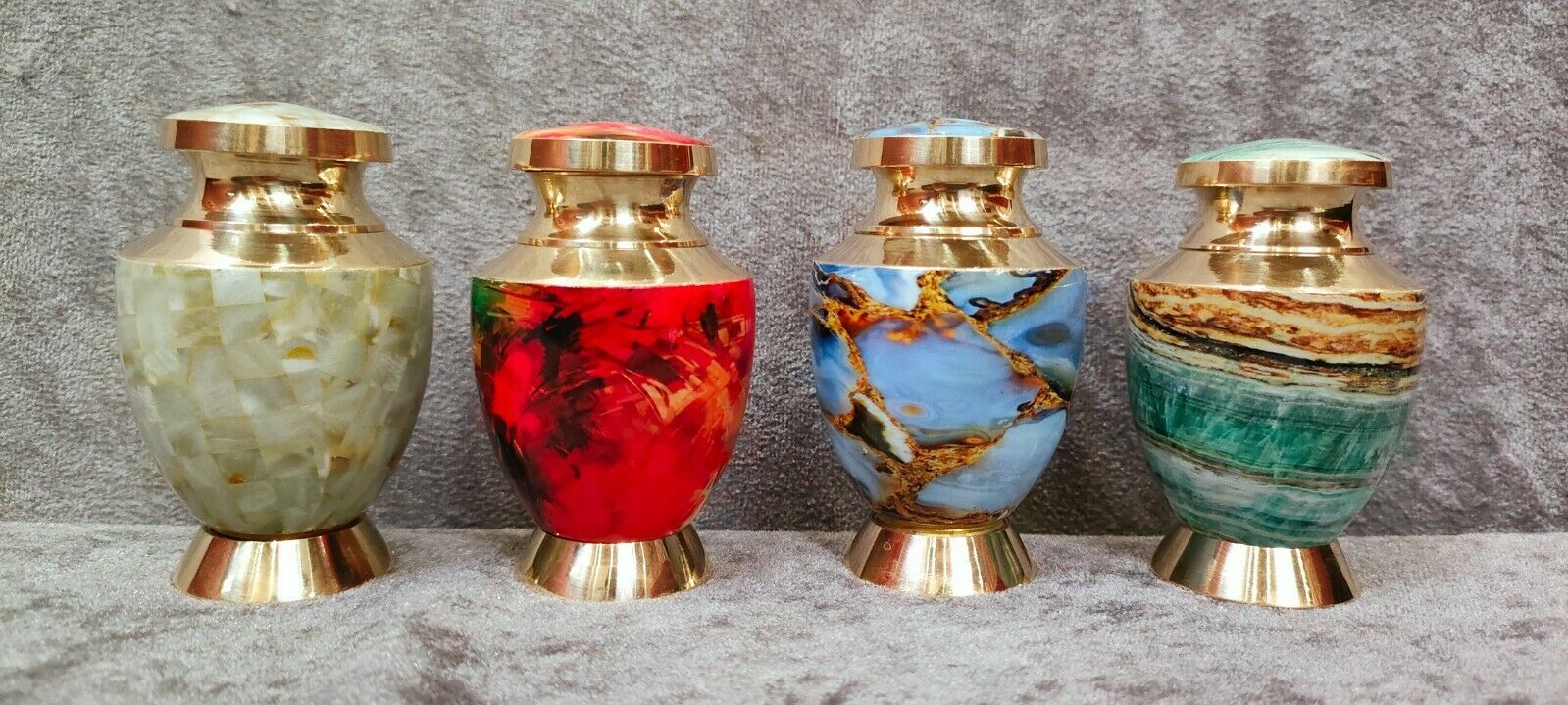 Small Keepsake Urns For Human Adult And Pet Ashes Mini Funeral Urn Made By Brass