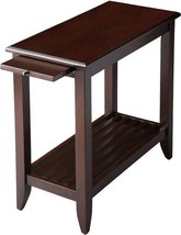 Side Table Transitional Antique Brass Merlot Distressed - $669.00