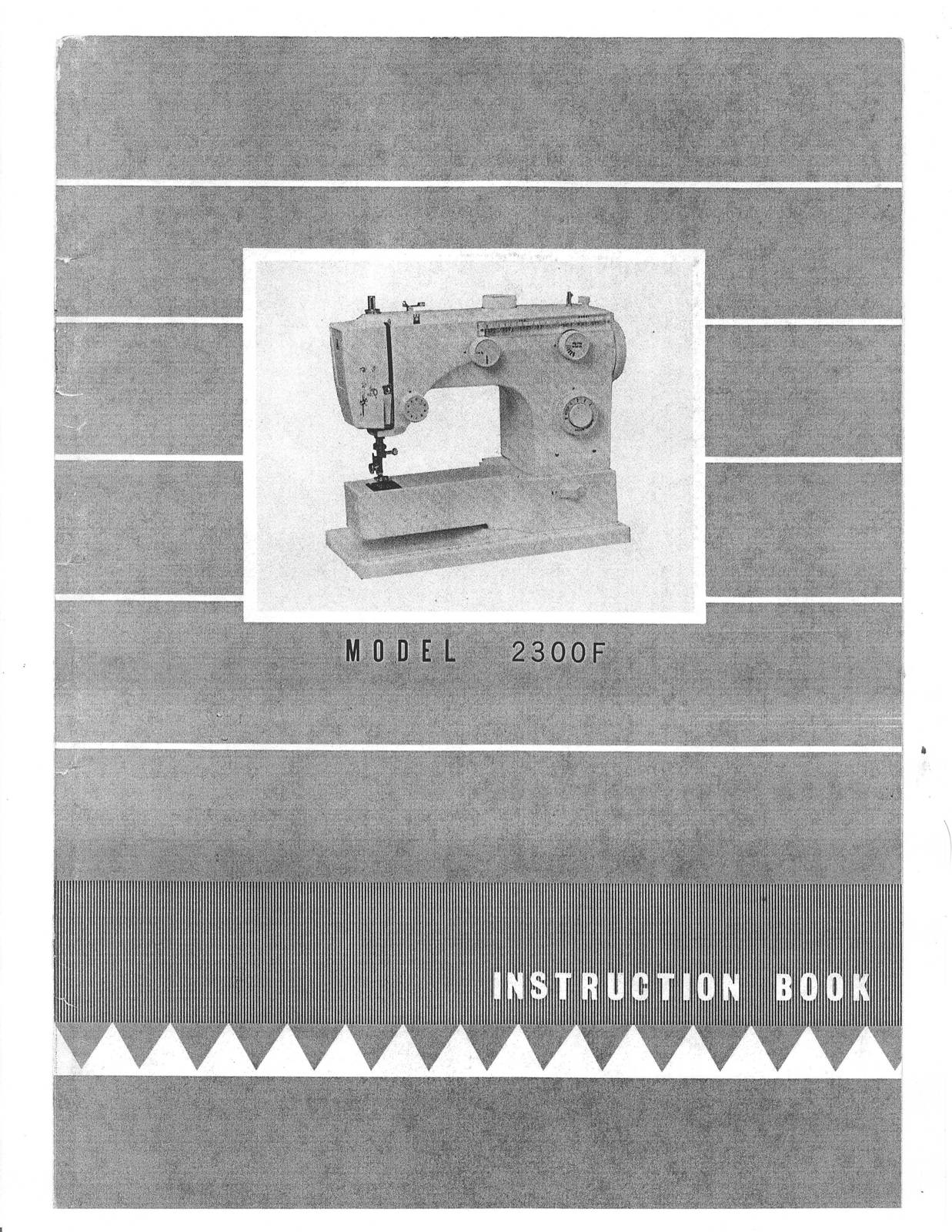 Necchi Alco 2300F Manual sewing machine Instruction parts Enlarged Hard