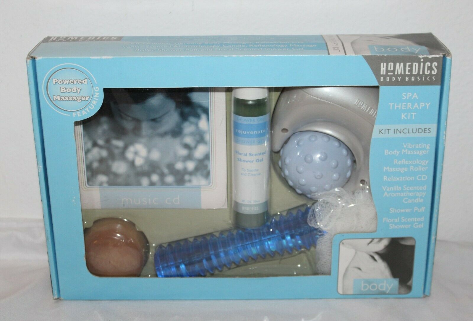 Primary image for Homedics NEW Body Basics 6 Pc Spa Therapy Kit Featuring Powered Body Massager 