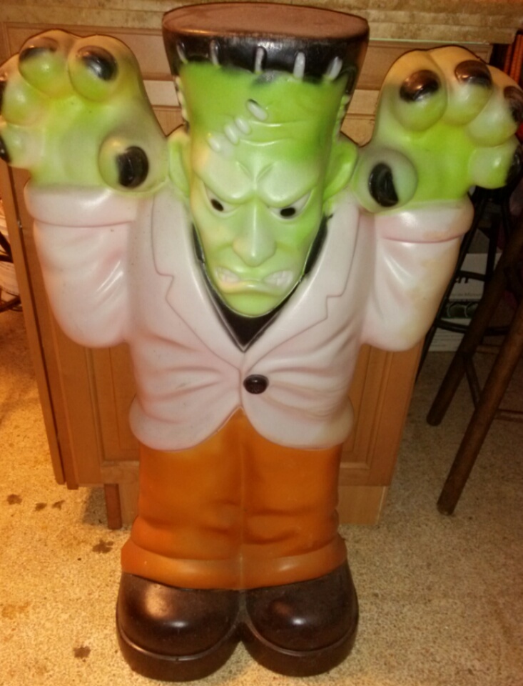 Frankenstein Blow Mold Halloween Plastic Yard Light Up ...