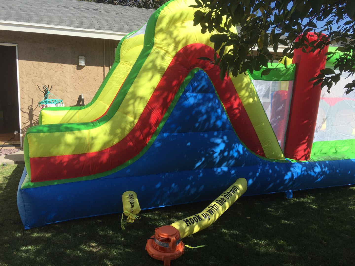 YARD Inflatable Jumping House Castle Double Slides Kids PVC Oxford