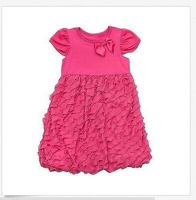 Primary image for NWT Girls 4 5 Rare Too Pink Eyelash Ruffle Ruffled Bubble Dress Retail $44