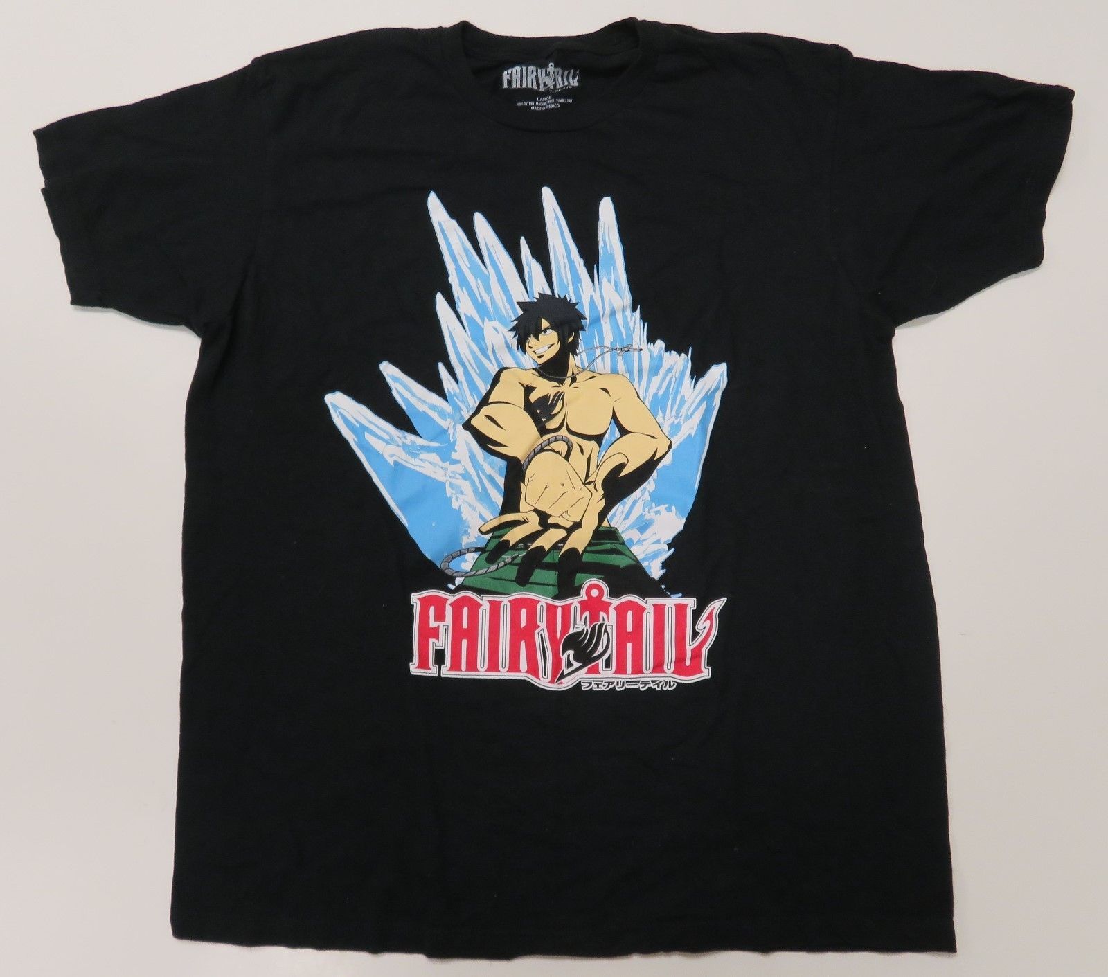 Fairy Tail Anime Manga Mens Black T-Shirt Large - T-Shirts, Tank Tops