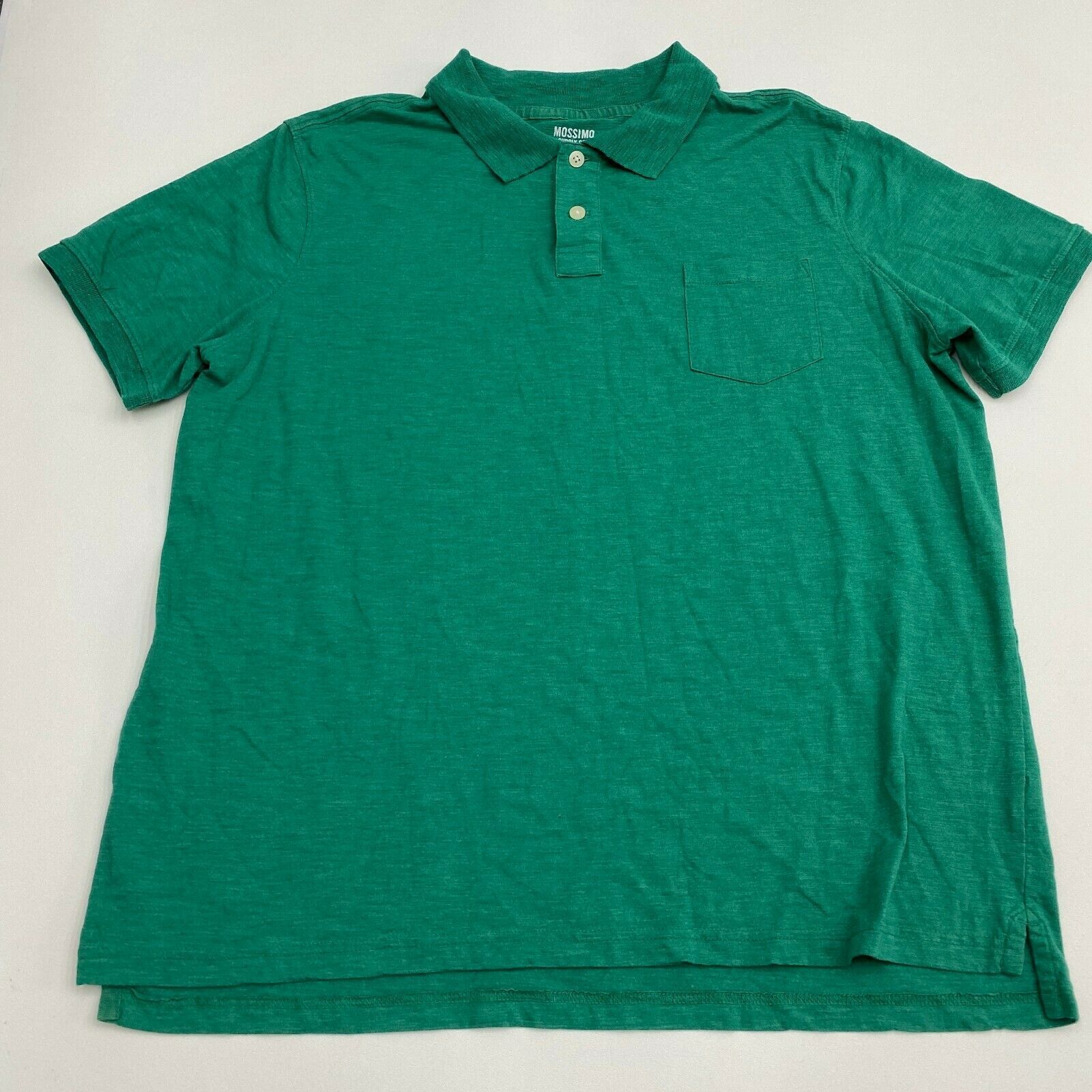 Mossimo Polo Shirt Mens XXL Green Athletic Cut Short Sleeve Casual - Polos