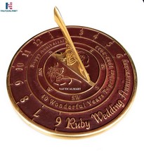 NauticalMart 40th Ruby 2022 Wedding Anniversary Large Sundial Gift