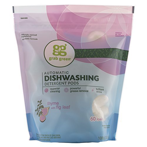 Grab Green Natural Dishwasher Detergent Pods, Organic EnzymePowered