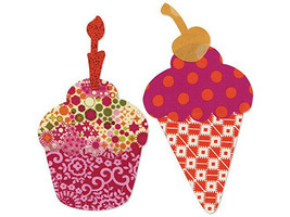 Fabi Ice Cream &amp; Cupcake Shapes Cutting Dies - Quilting. Fabric Cutting - $21.59