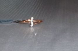 w10K Rose Gold Diamond Round Falling Stars Band Ring, I3/I-J, 0.09(TCW), 1.20GR - $139.99